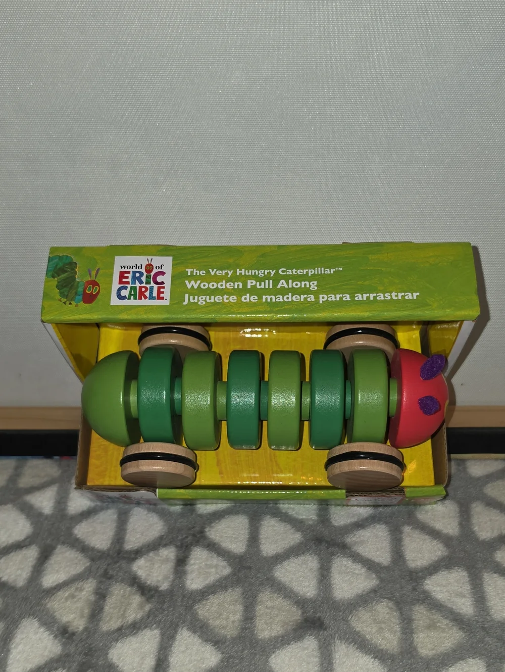 The Very Hungry Caterpillar Wooden Pull Along Toy • Eric Carle • 12+ month • New